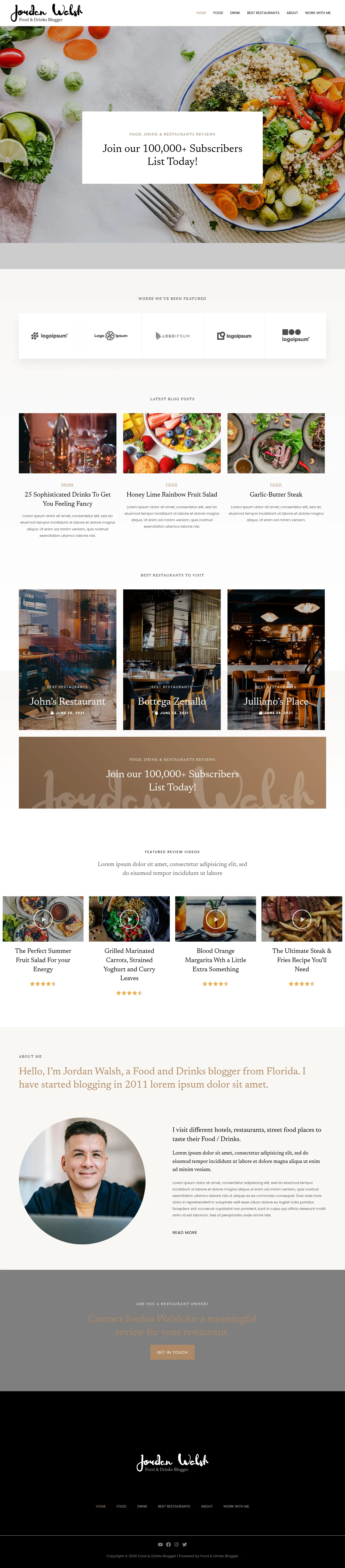 Food & Drinks Blogger